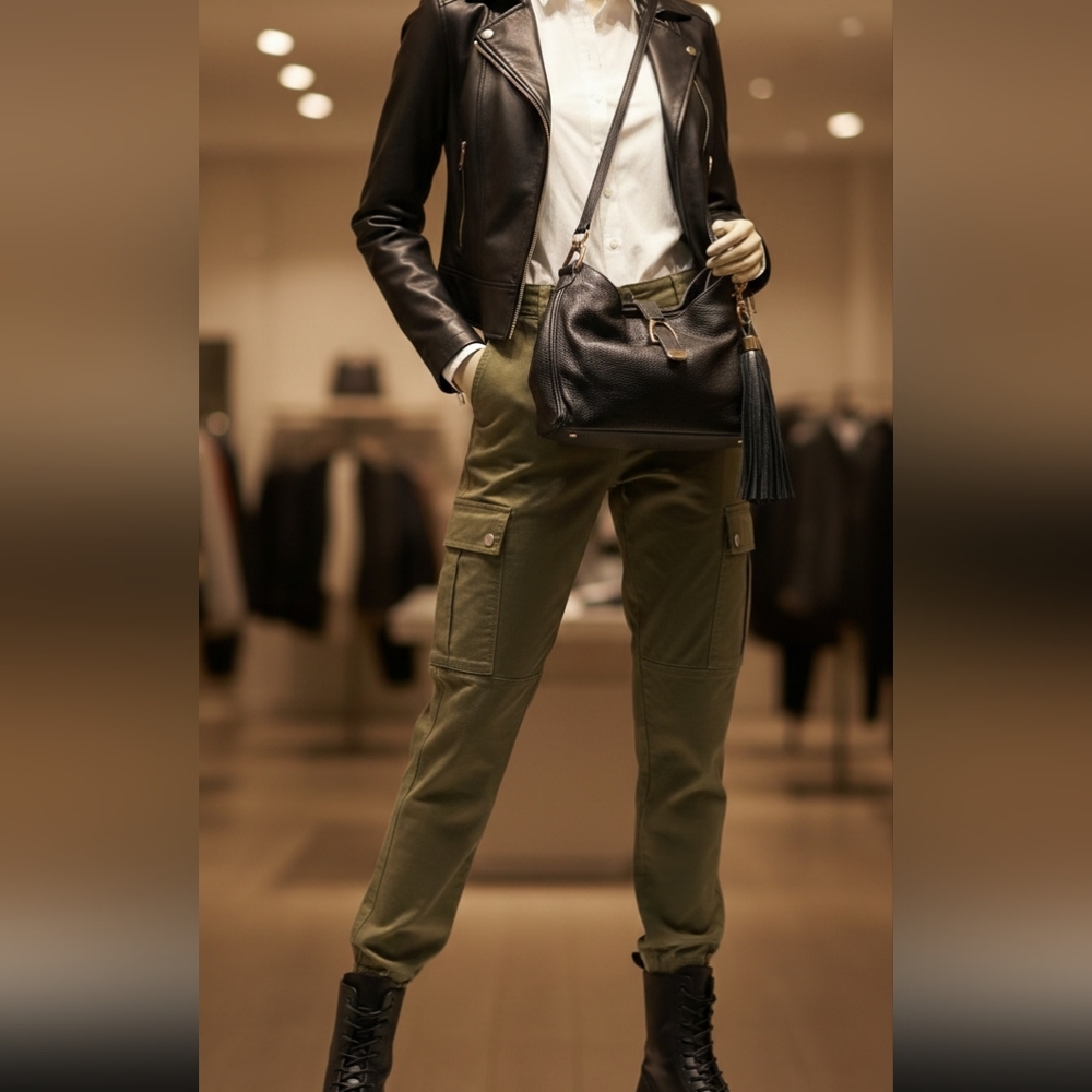 G.I.L.I black solid leather hobo bag